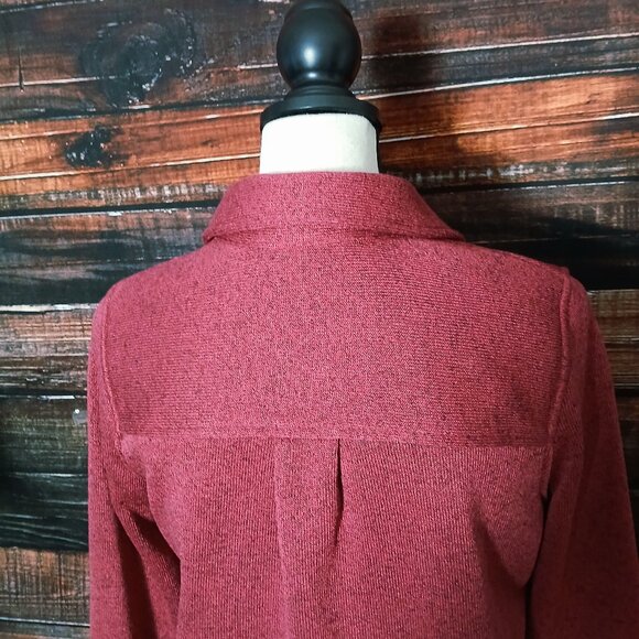 Soft Surroundings Willow Sweater Jacket PS Small Petite Shacket Embroidered Snap - Picture 6 of 11